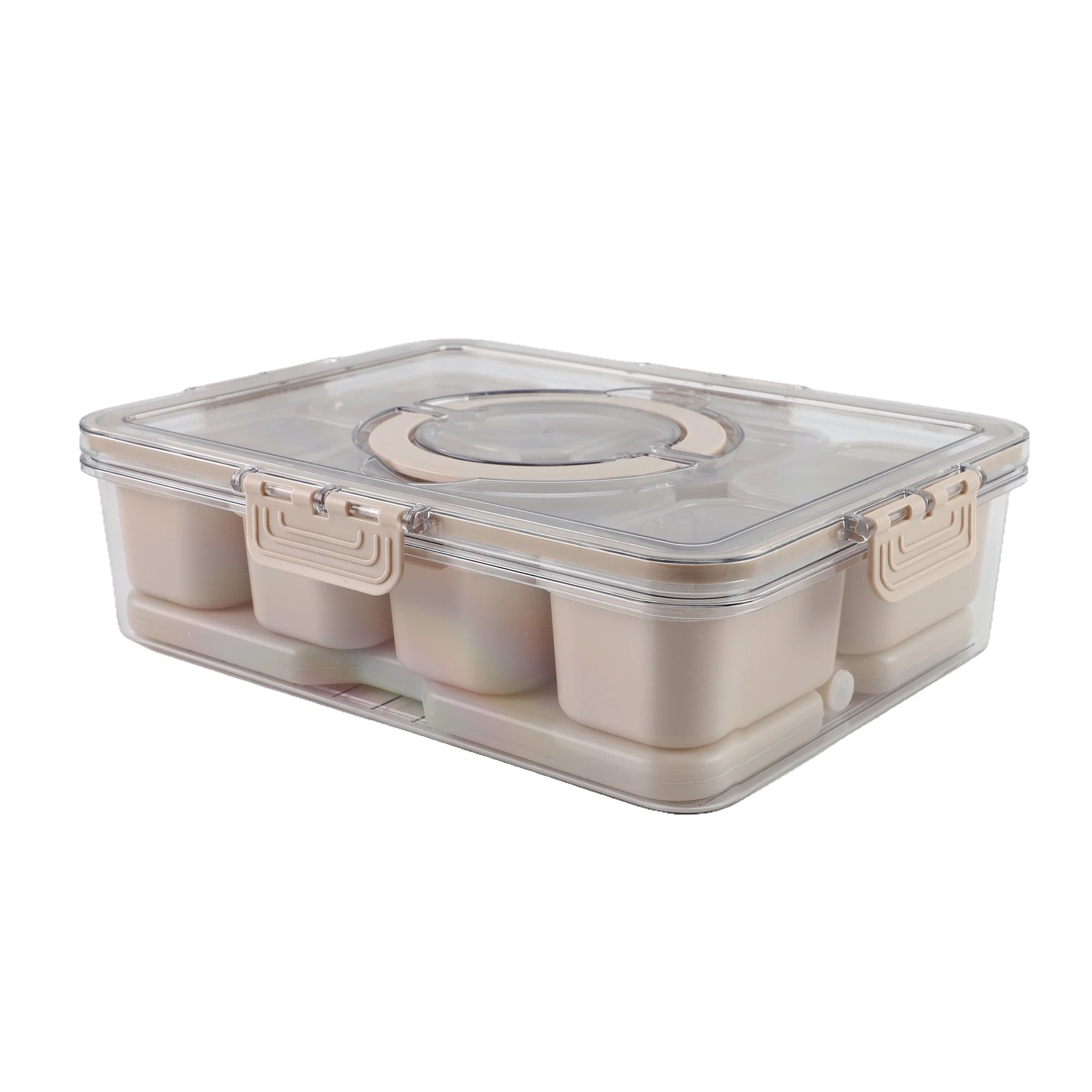 Food Prep Snacks - 8-Compartment Snack Box Food Storage Container