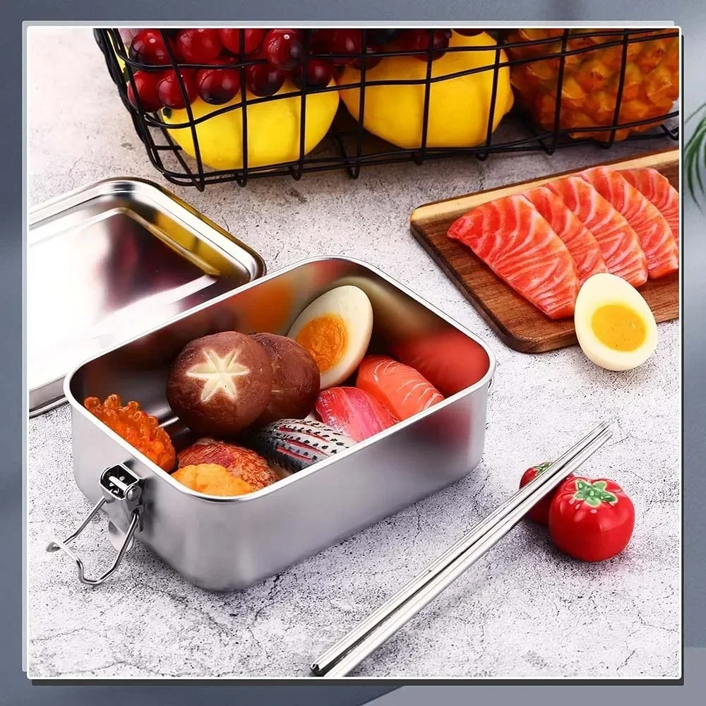 Stainless Steel Bento Box Meta - Food Snacks For School บทวิจารณ์และราคา