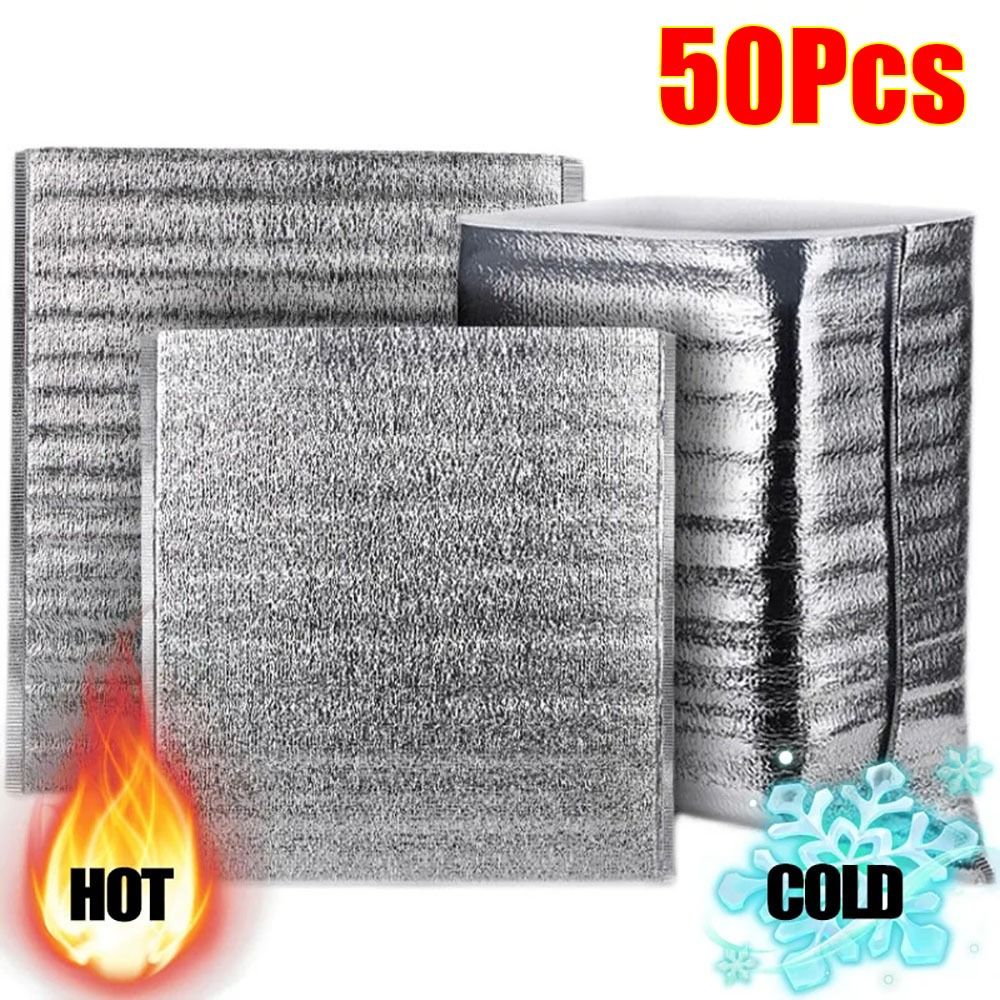 Aluminum Foil Cooler Bag Insul - Food Snacks Delivery บทวิจารณ์และราคา