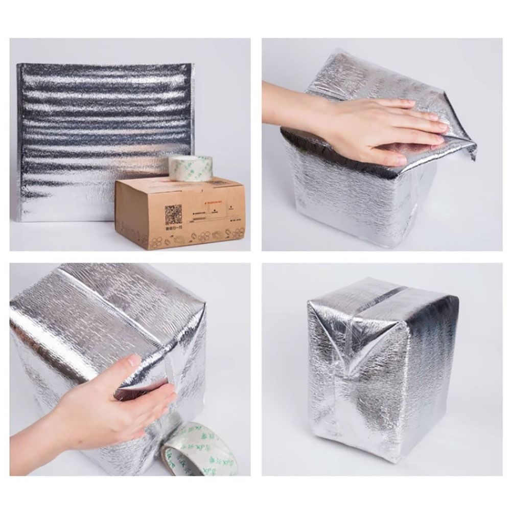 Aluminum Foil Cooler Bag Insul - Food Snacks Delivery บทวิจารณ์และราคา