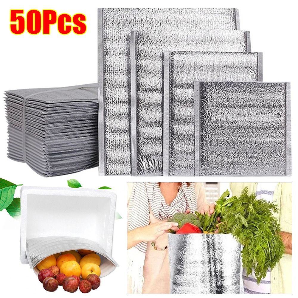 Aluminum Foil Cooler Bag Insul - Food Snacks Delivery บทวิจารณ์และราคา