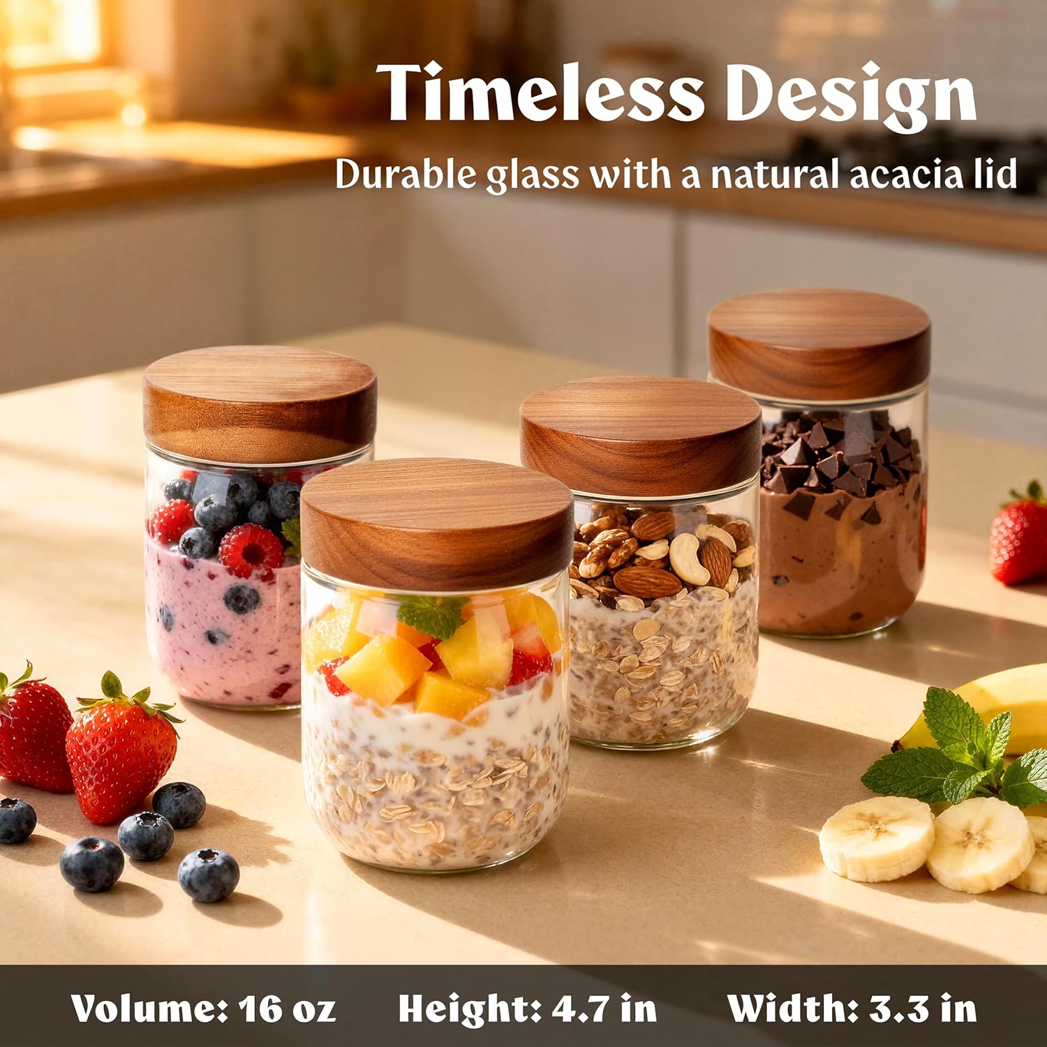 Overnight Oats Containers with - Foods X บทวิจารณ์และราคา