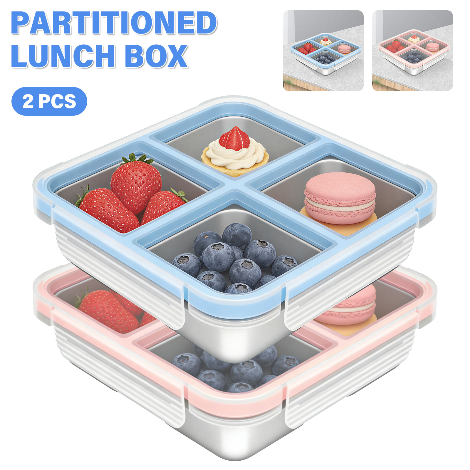 2 Pcs Stainless Steel Snack Bo - Food Prep Snacks บทวิจารณ์และราคา