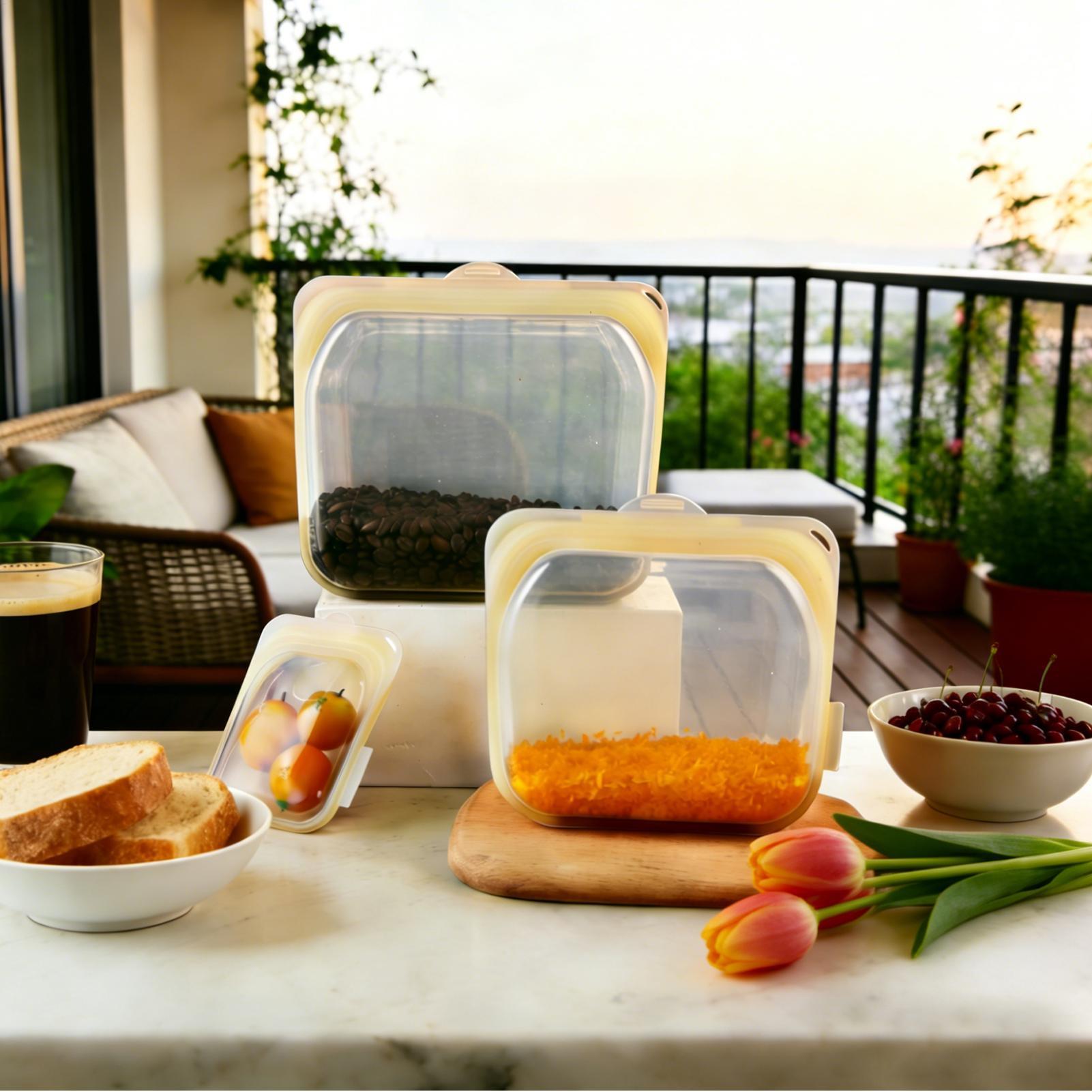 Reusable Freezer Bags 3 Pieces - Food Prep Snacks บทวิจารณ์และราคา