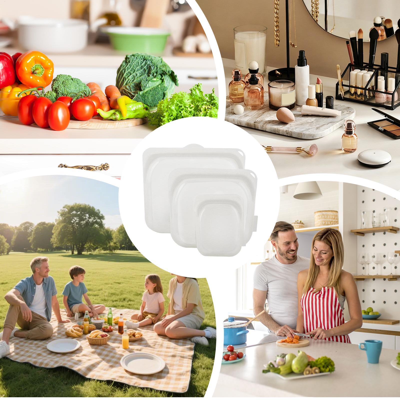 Reusable Freezer Bags 3 Pieces - Food Prep Snacks บทวิจารณ์และราคา