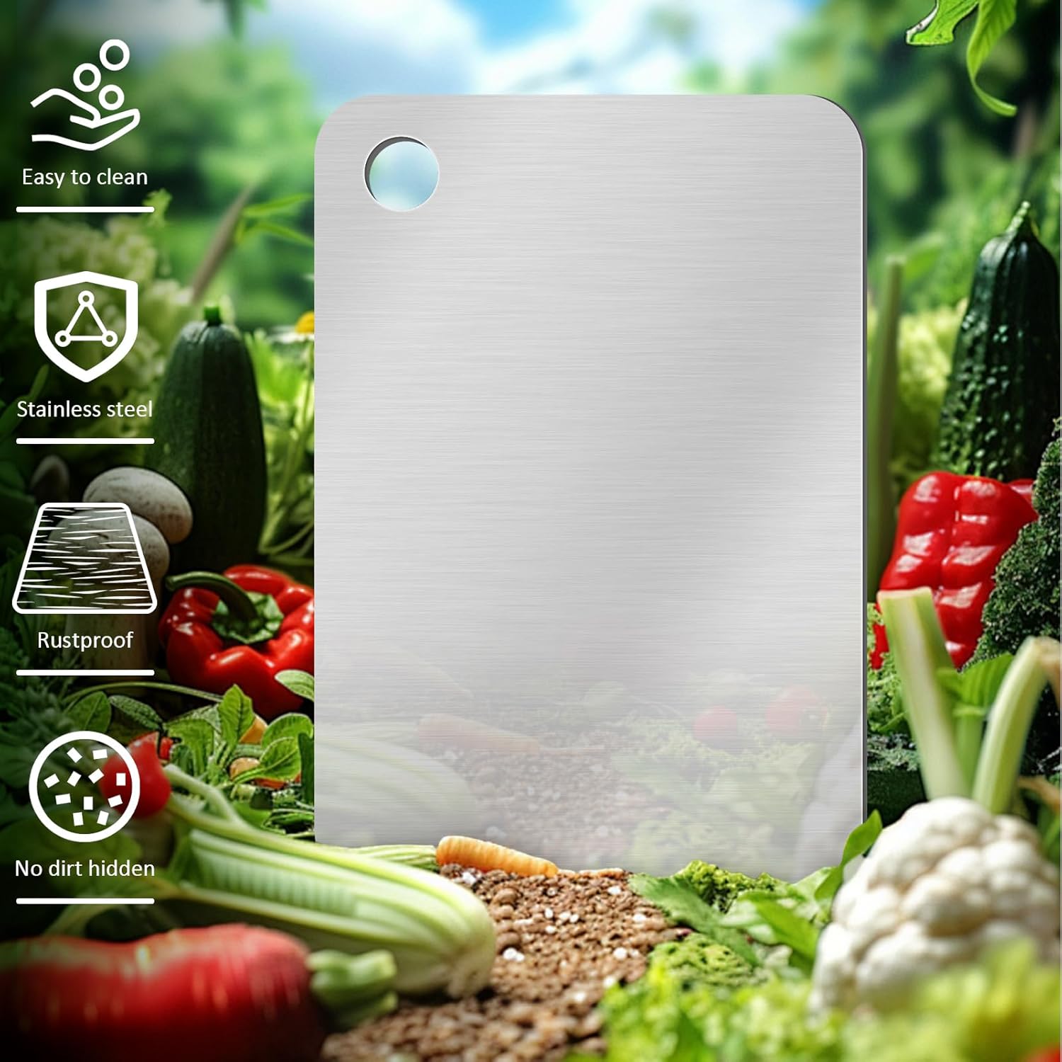 Titanium Cutting Board, Stainl - Foods X บทวิจารณ์และราคา