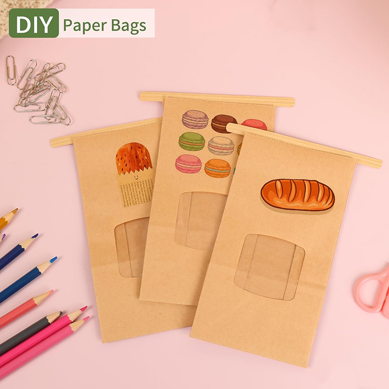 10Pcs Bakery Bags, Window Seal - Food Snacks For School บทวิจารณ์และราคา