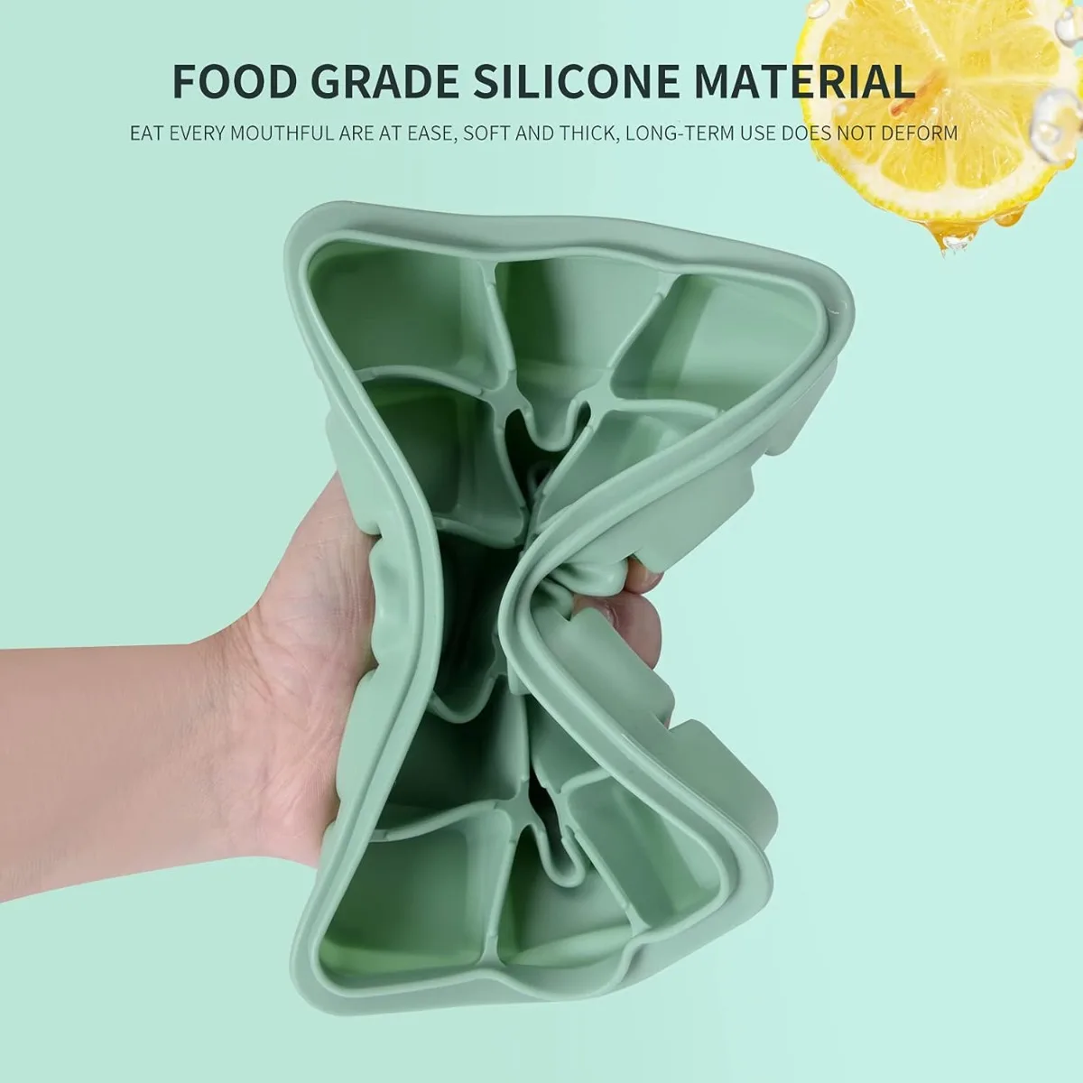 2 Pcs Bamboo Green Silicone Ic - Food Snacks Easy To Make บทวิจารณ์และราคา