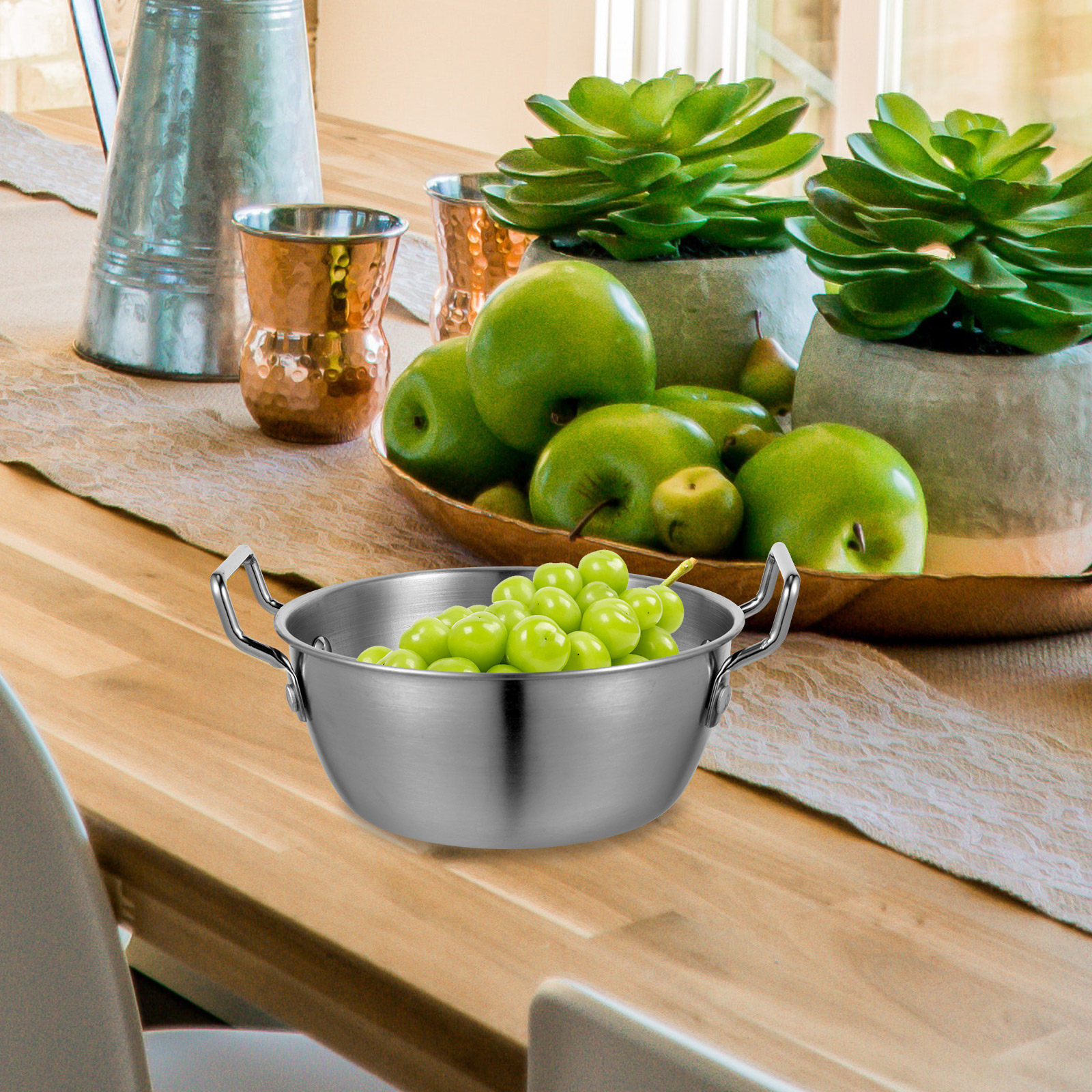 Stainless Steel Salad Bowl Pre - Food Prep Snacks บทวิจารณ์และราคา