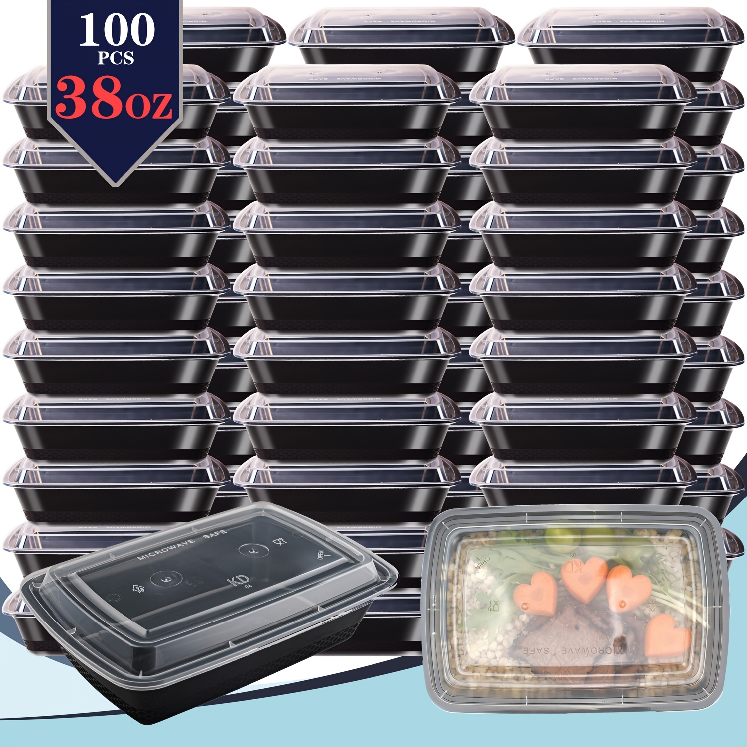 usBlack 100pcs (50 Containers  - Food & Snacks Pdf บทวิจารณ์และราคา