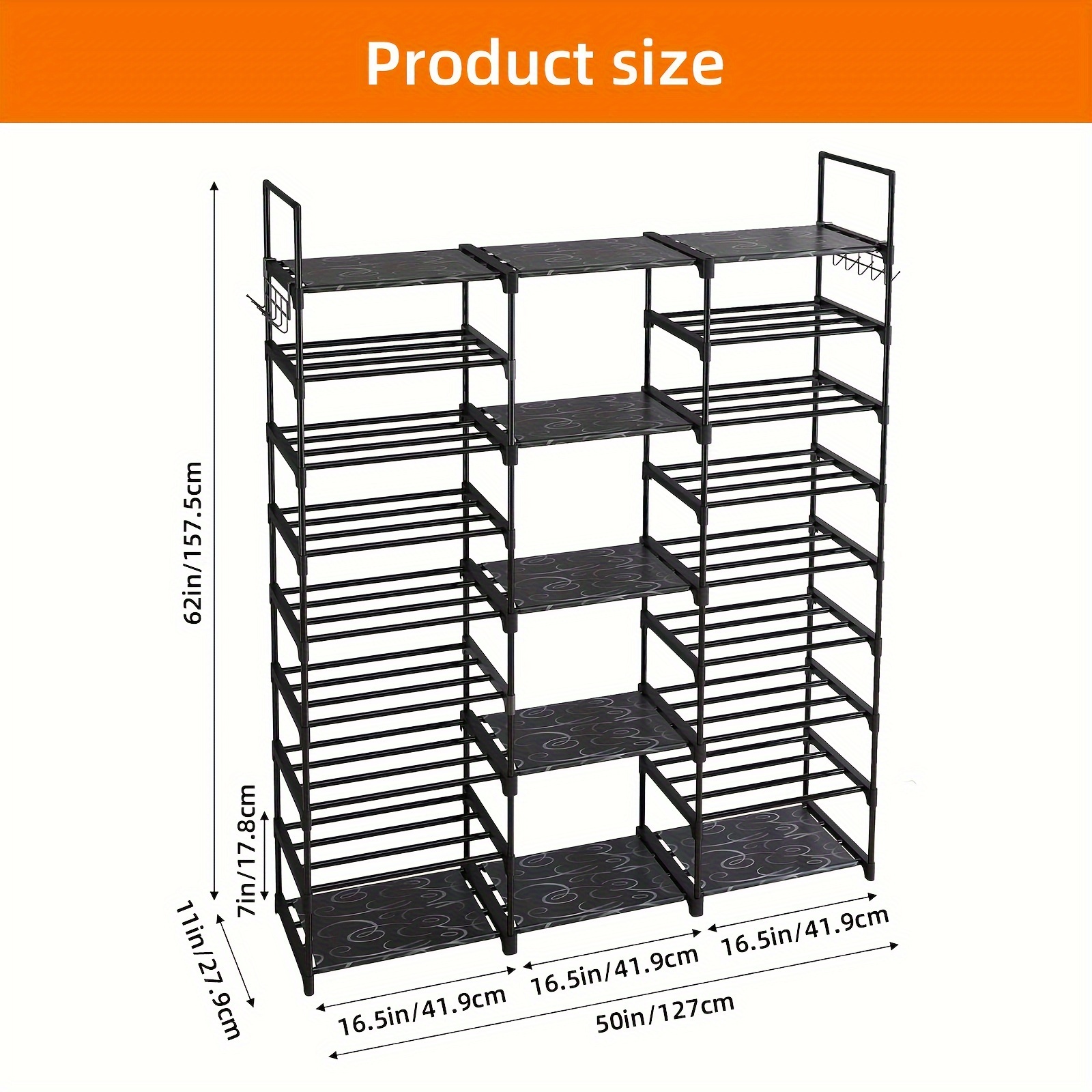 1pc 9 Tier Shoe Rack Organizer - Foods X บทวิจารณ์และราคา