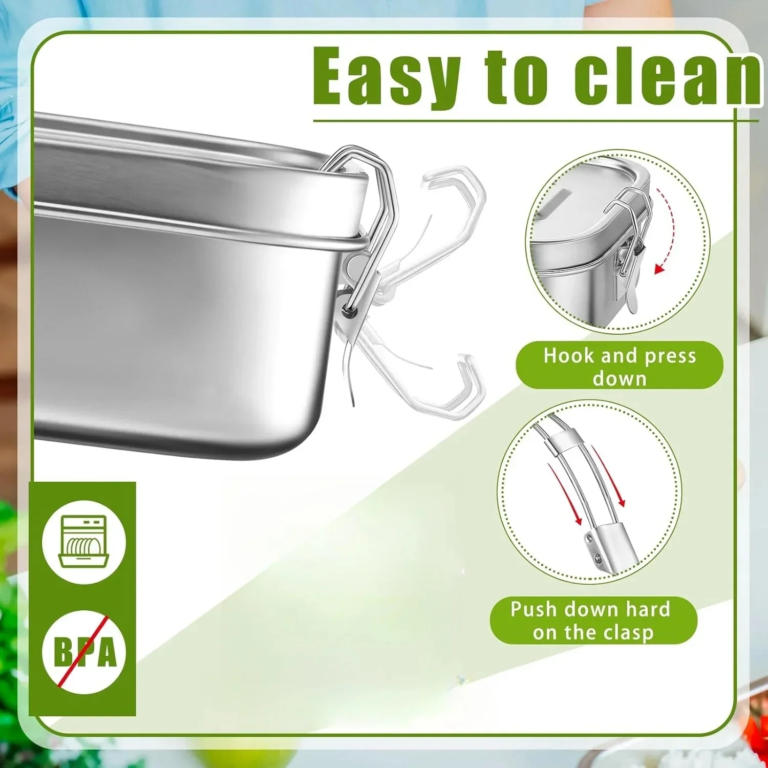 Stainless Steel Bento Box Meta - Food Snacks For School บทวิจารณ์และราคา