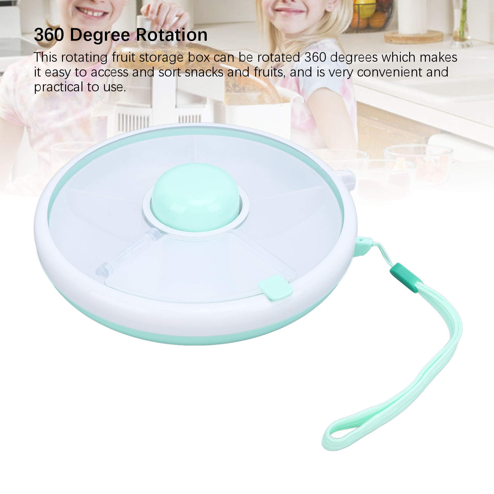 ZK30 360° Rotating Snack Conta - Food Snacks That Are Green บทวิจารณ์และราคา