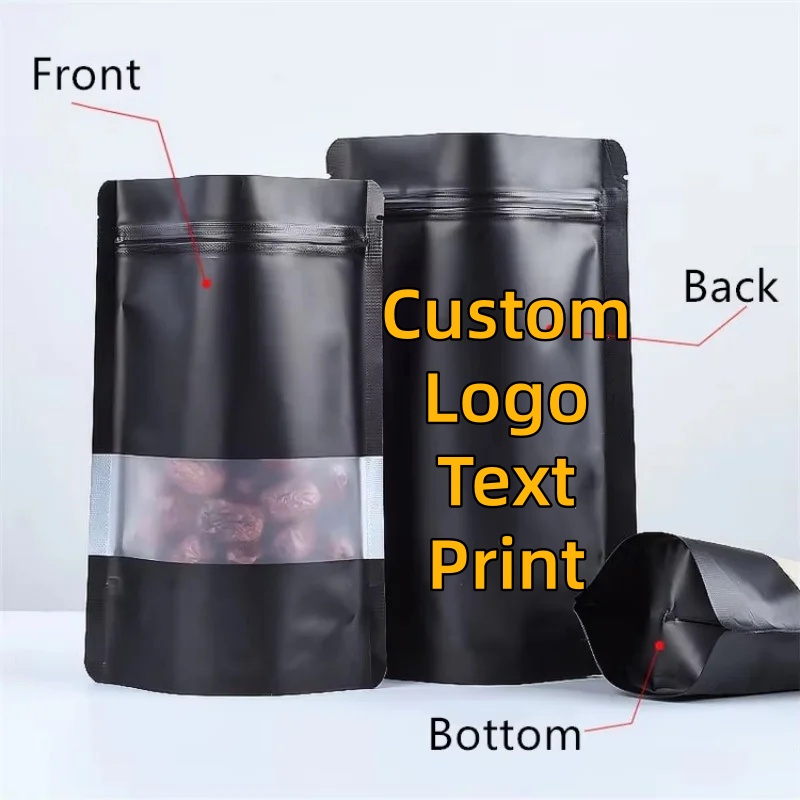 100PCS Stand-up Matte Black Al - Food Snacks For School บทวิจารณ์และราคา