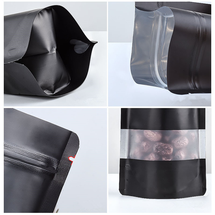 100PCS Stand-up Matte Black Al - Food Snacks For School บทวิจารณ์และราคา