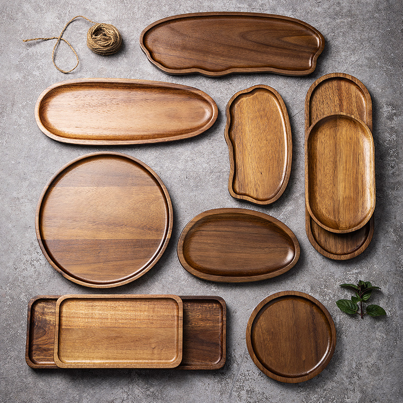 Tableware Solid Wood Food Tray - Food Snacks In Japan บทวิจารณ์และราคา