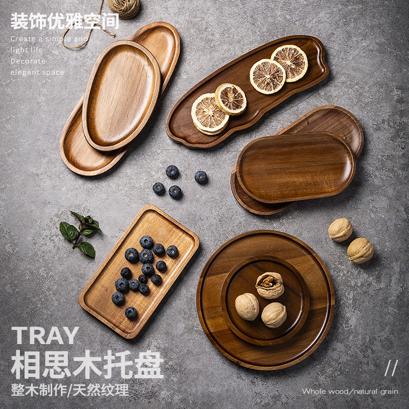 Tableware Solid Wood Food Tray - Food Snacks In Japan บทวิจารณ์และราคา
