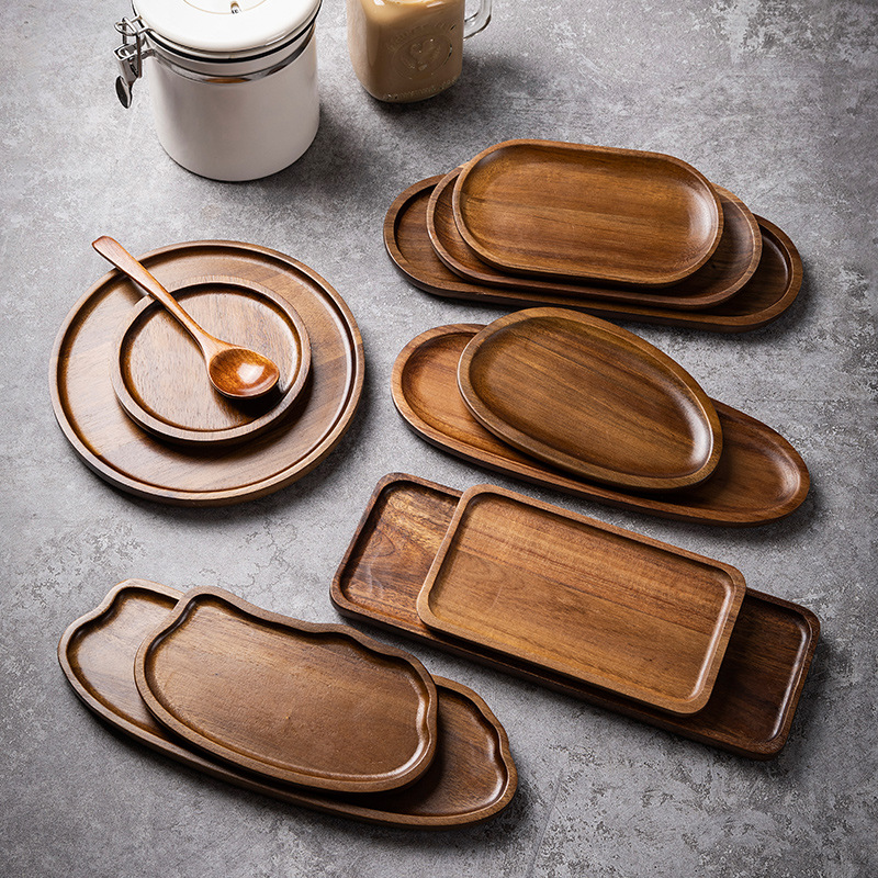 Tableware Solid Wood Food Tray - Food Snacks In Japan บทวิจารณ์และราคา