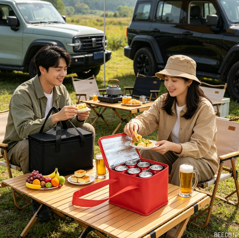 Portable Lunch Cooler Bag Fold - Food Snacks Delivery บทวิจารณ์และราคา