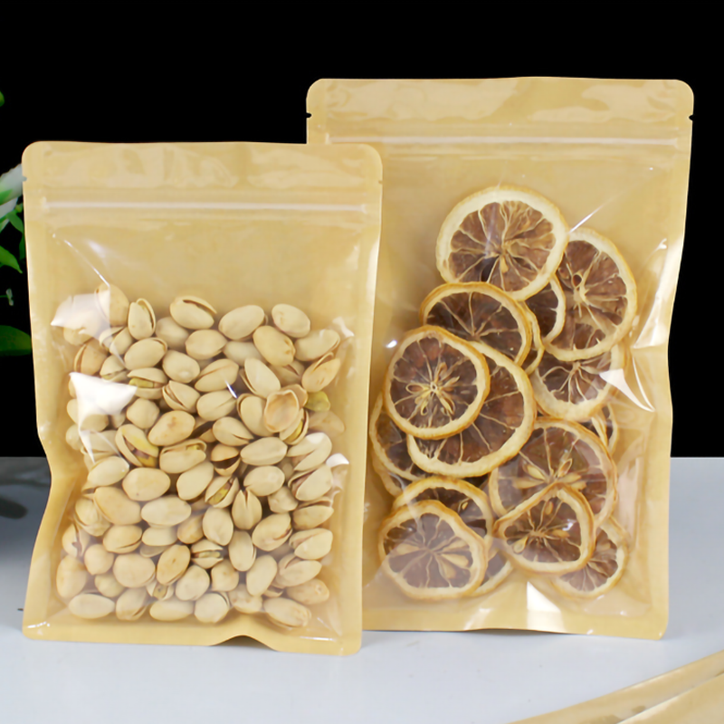 100pcs Eco-friendly Kraft Pape - Food Snacks For School บทวิจารณ์และราคา