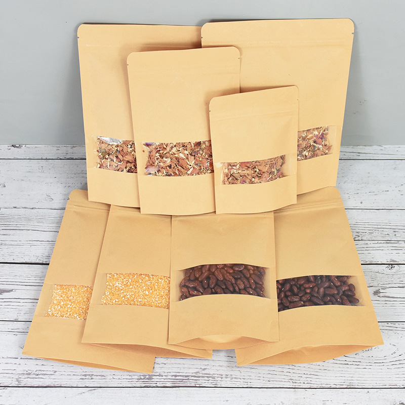 20/50pcs Kraft Paper Zip Lock  - Food Snacks For School บทวิจารณ์และราคา
