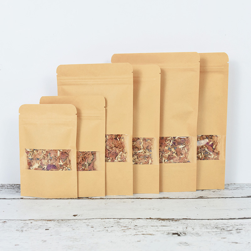 20/50pcs Kraft Paper Zip Lock  - Food Snacks For School บทวิจารณ์และราคา