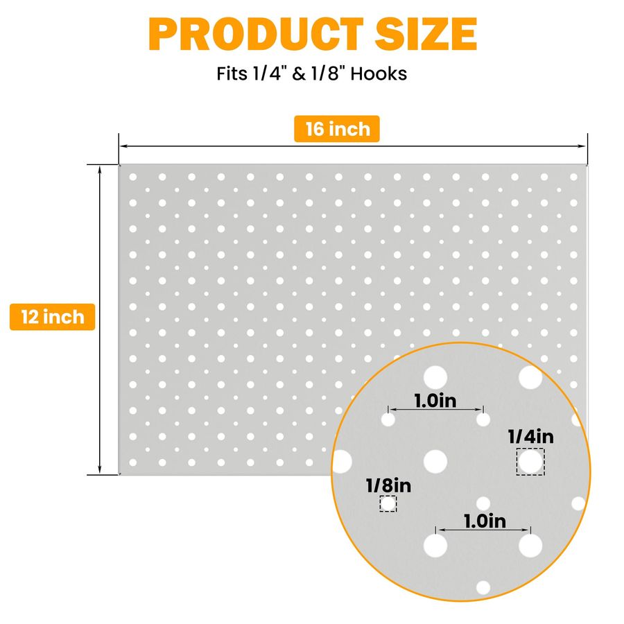 Metal Pegboard Panels, 16 x 12 - Foods X บทวิจารณ์และราคา