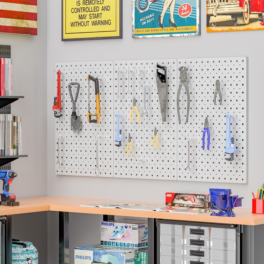 Metal Pegboard Panels, 16 x 12 - Foods X บทวิจารณ์และราคา