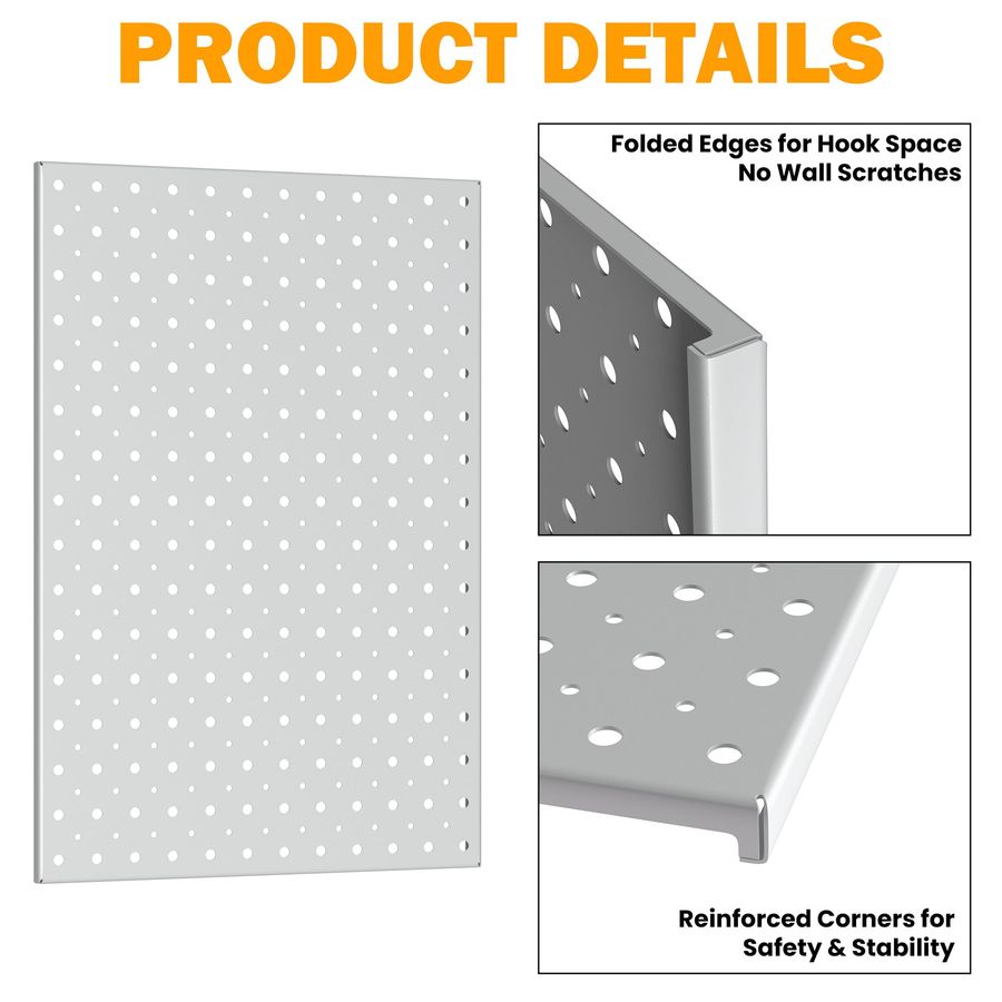 Metal Pegboard Panels, 16 x 12 - Foods X บทวิจารณ์และราคา