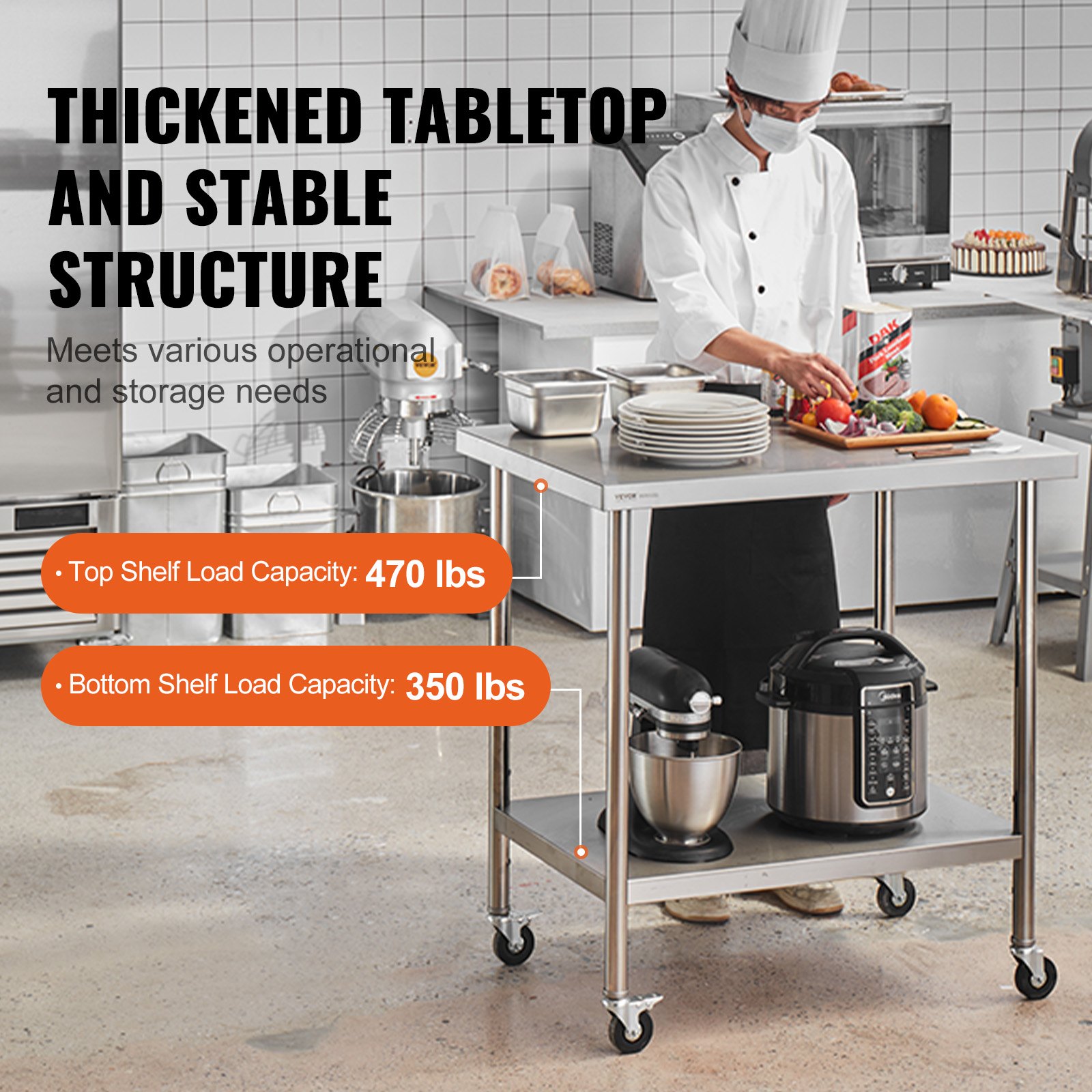Stainless Steel Work Table 30  - Foods X บทวิจารณ์และราคา