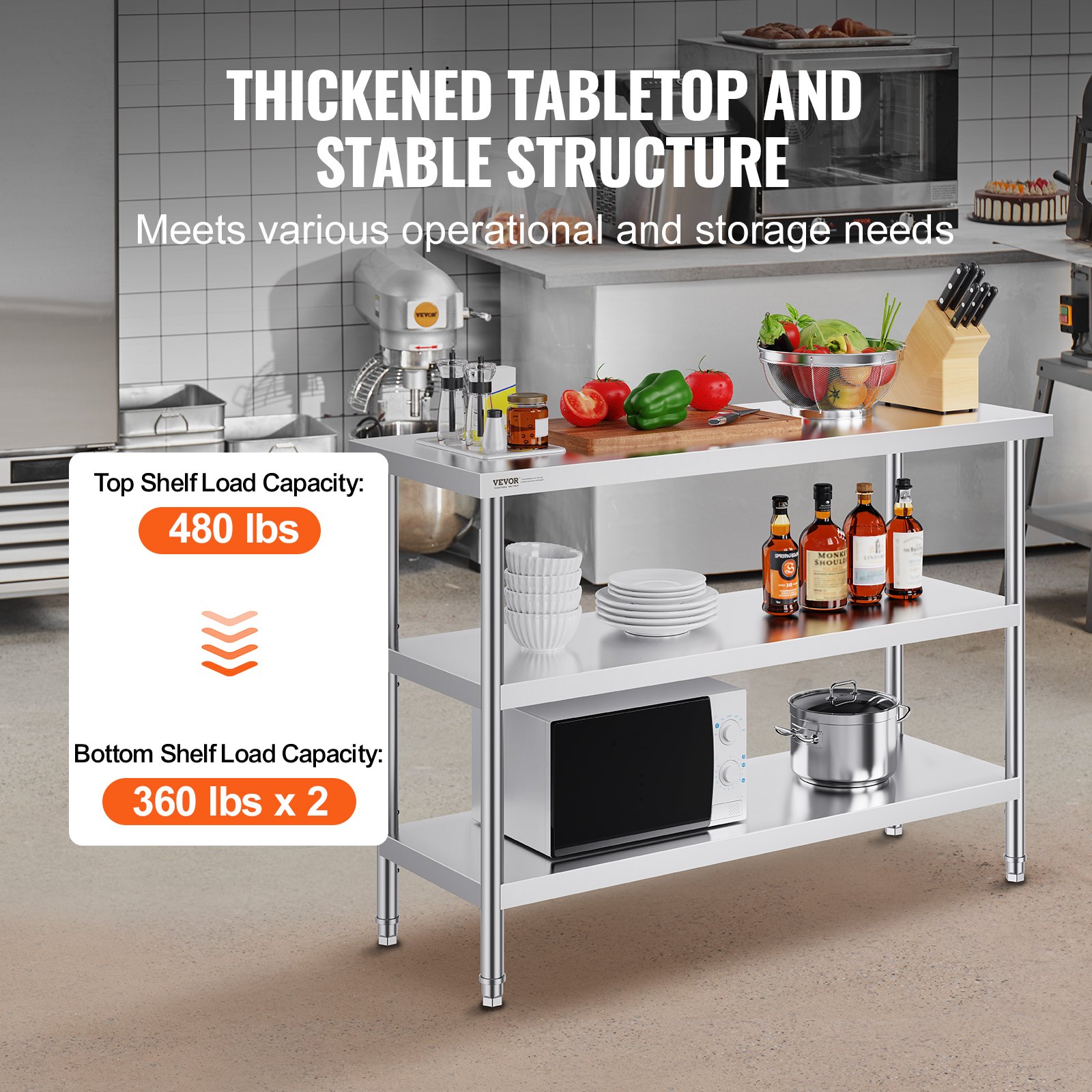 Stainless Steel Food Prep Tabl - Foods X บทวิจารณ์และราคา