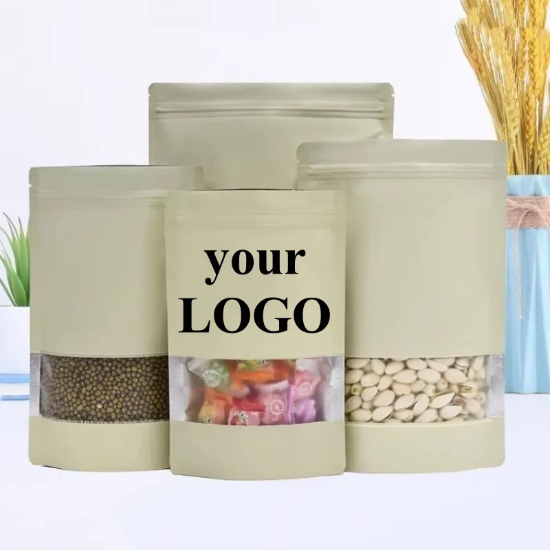 100PCS Stand Up Matte Beige Al - Food Snacks That Are Green บทวิจารณ์และราคา