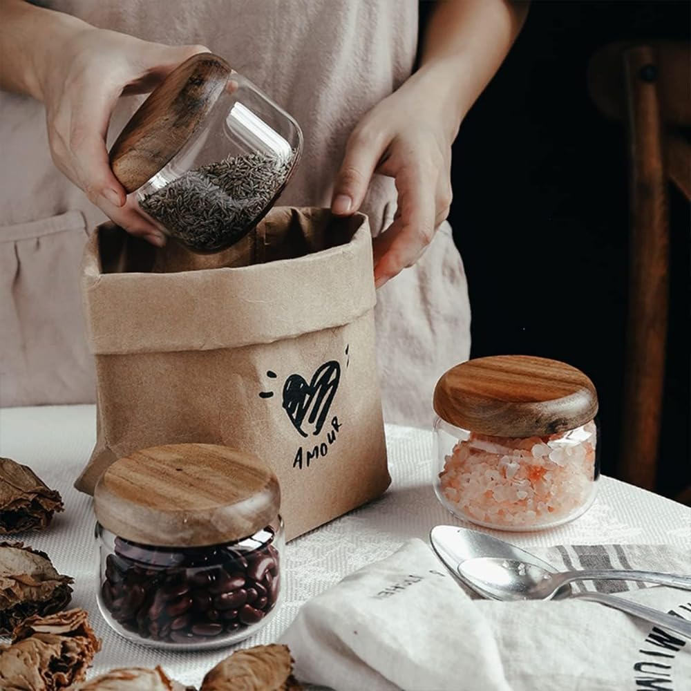 Glass Food  Containers with Wo - Foods X บทวิจารณ์และราคา