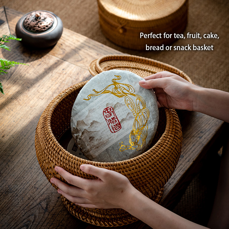 Handwoven Rattan Tea Storage B - Food Snacks That Are Green บทวิจารณ์และราคา