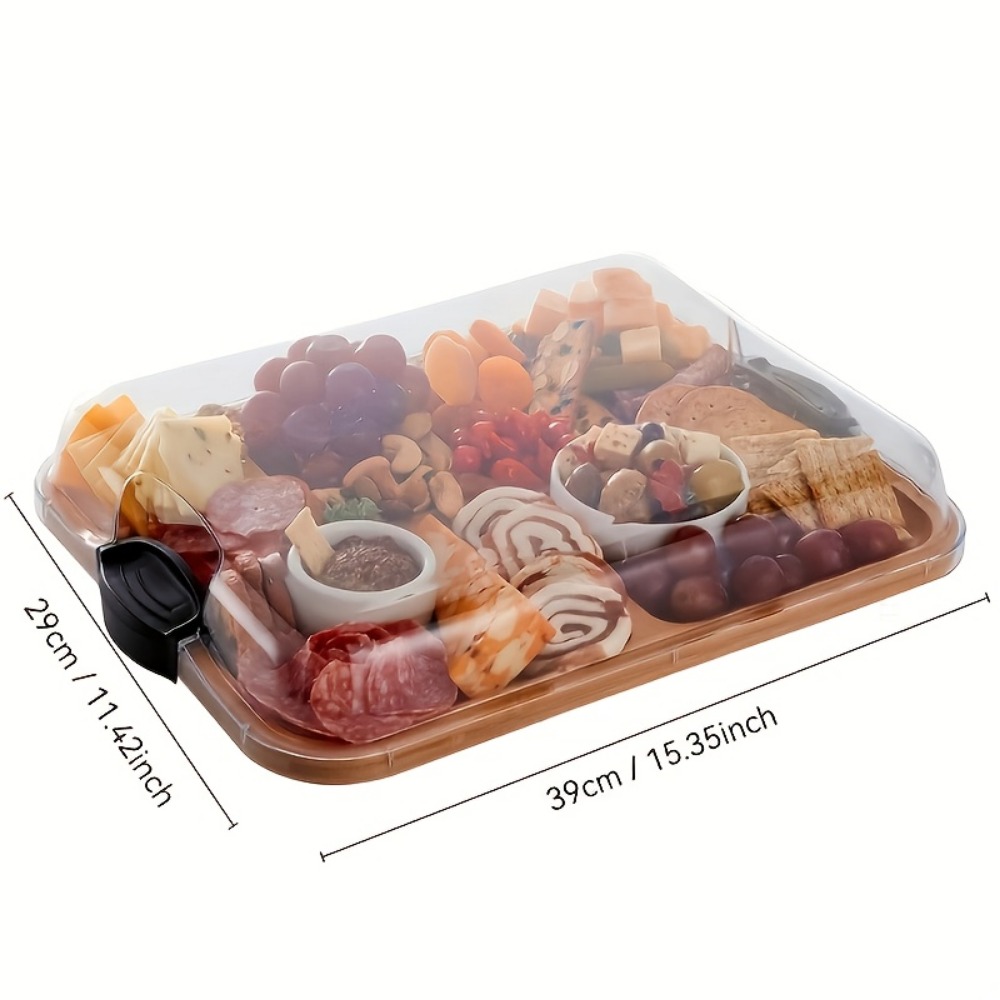Wooden Partitioned Snack Tray  - Food Snacks In Japan บทวิจารณ์และราคา