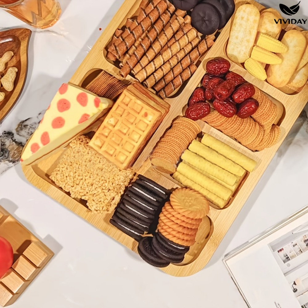 Wooden Partitioned Snack Tray  - Food Snacks In Japan บทวิจารณ์และราคา