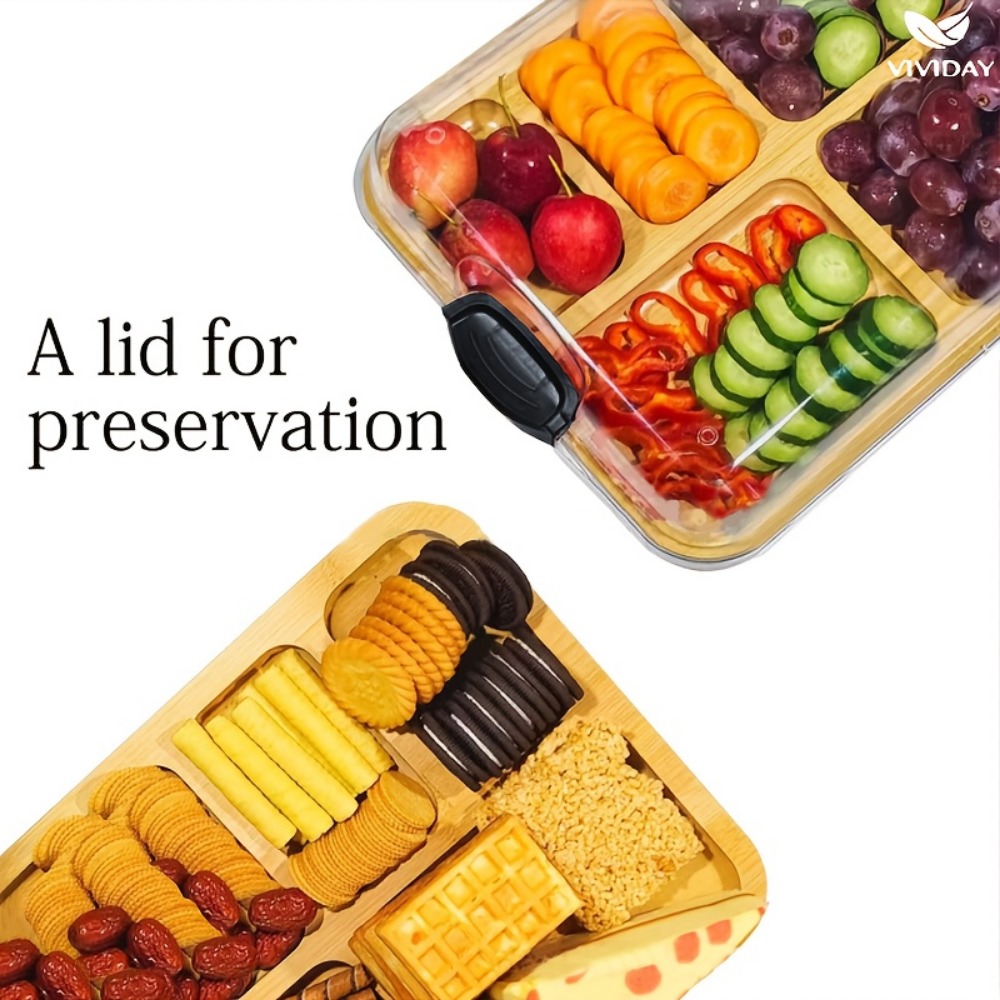 Wooden Partitioned Snack Tray  - Food Snacks In Japan บทวิจารณ์และราคา