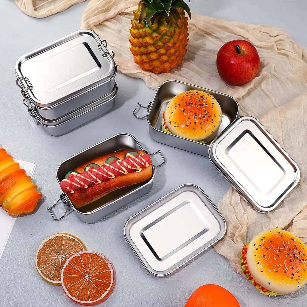 Stainless Steel Bento Box Meta - Food Snacks For School บทวิจารณ์และราคา